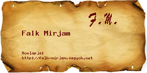 Falk Mirjam névjegykártya